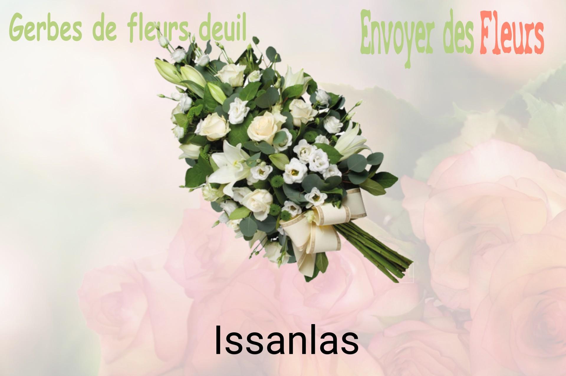 Gerbe de fleurs de deuil livrée à Issanlas